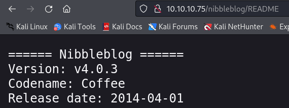 README subdirectory-Nibbleblog's version