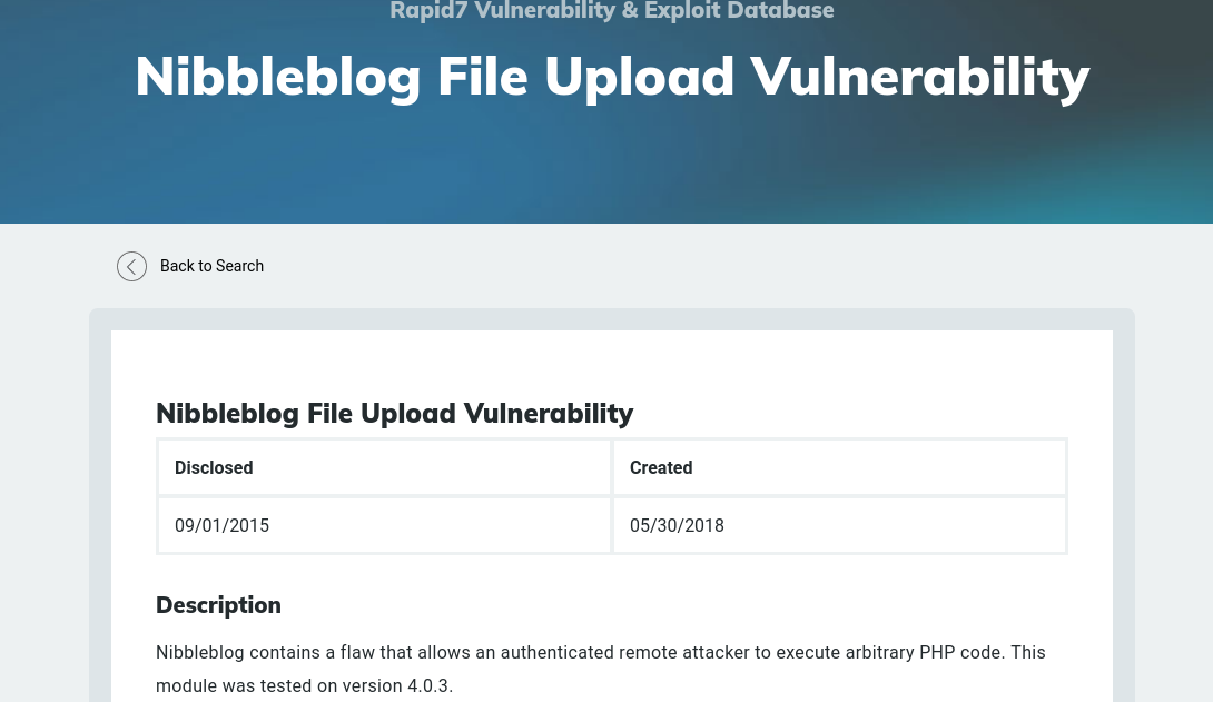 Nibbleblog public exploit