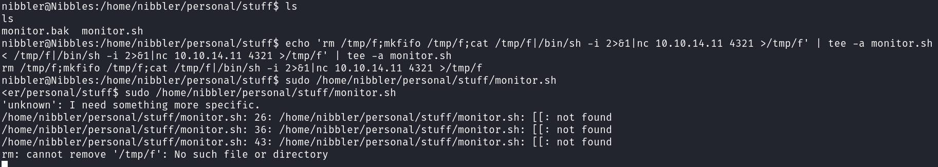 Adding root shell code