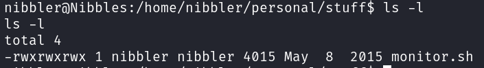Checking script's permissions