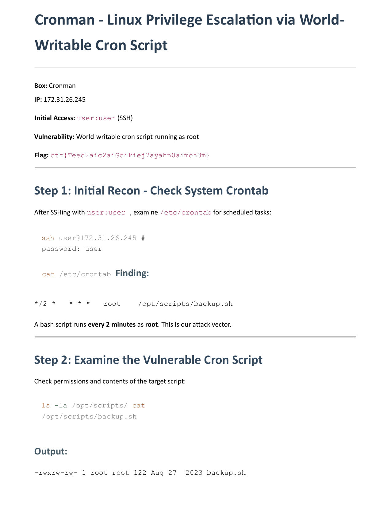 Walkthrough Step