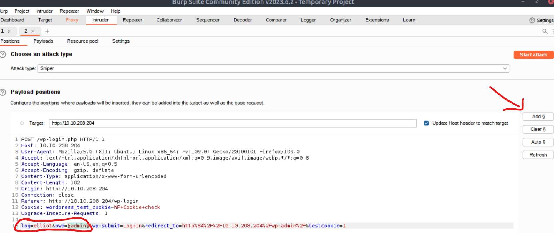 Modifying the parameters values with Intruder.