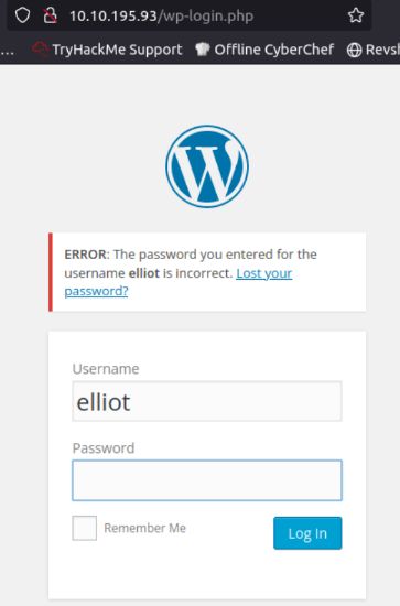 WordPress error message when trying to login with a valid username.